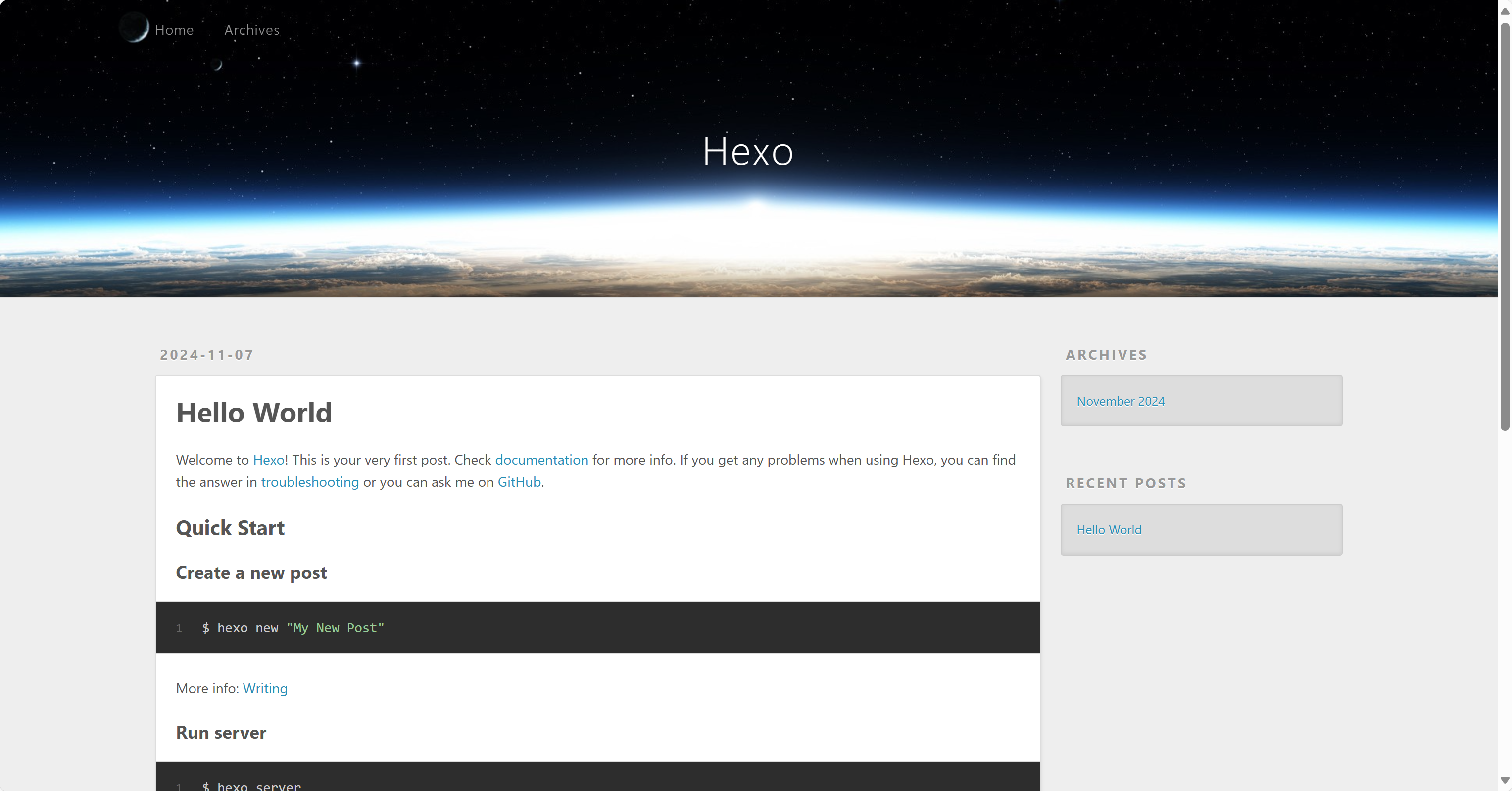 恭喜你准备工作本地部署完成 hexo本地部署页面